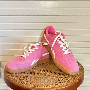 Reebok Women's Pink, Red and White Sneakers